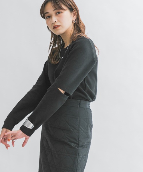 KBF(ケイビーエフ)の「エルボースリットカットソー(Tシャツ/カットソー・レディース・ブラック/アイボリー/グレー系その他・ONE)」の20枚目の写真