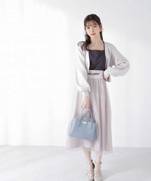 PROPORTION BODY DRESSING（プロポーションボディドレッシング）の「＜Ｅ＞コルセットチュールスカート / 1213127200（スカート・レディース・グレー/ダークグレー・SMALL/MEDIUM）」の3枚目の写真