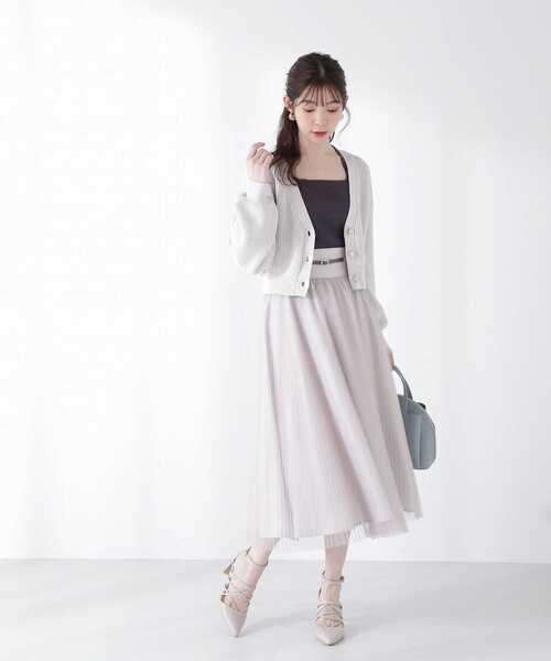 PROPORTION BODY DRESSING（プロポーションボディドレッシング）の「＜Ｅ＞コルセットチュールスカート / 1213127200（スカート・レディース・グレー/ダークグレー・SMALL/MEDIUM）」の2枚目の写真