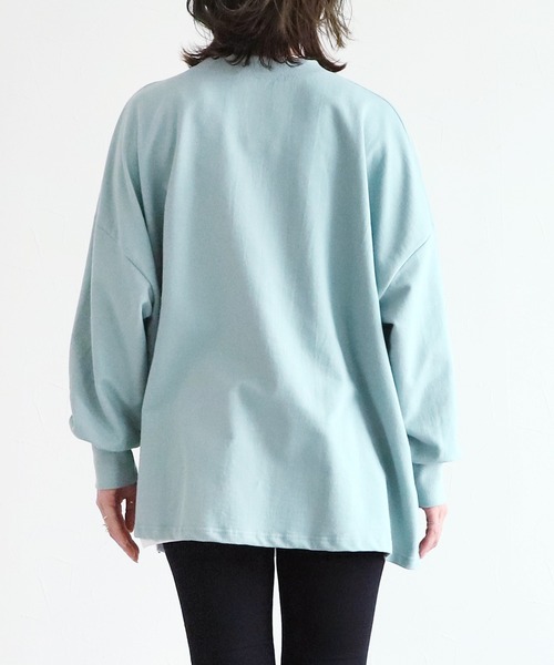 reca（レカ）の「筆記体プリントプルオーバー（スウェット・レディース・グレイッシュベージュ/ミント/キナリ/チャコール/モカ・FREE）」の8枚目の写真