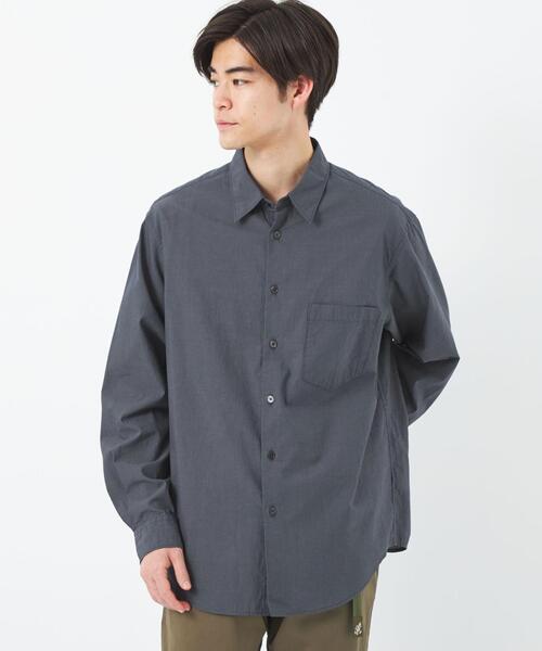 green label relaxing（グリーンレーベルリラクシング）の「コットンシルク ボイル ジャストルーズ シャツ（シャツ/ブラウス・メンズ・ベージュ/ロイヤルブルー/ネイビー/イエロー・L/M/S/XL）」の3枚目の写真