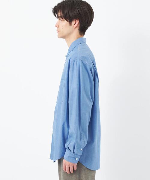 green label relaxing（グリーンレーベルリラクシング）の「コットンシルク ボイル ジャストルーズ シャツ（シャツ/ブラウス・メンズ・ベージュ/ロイヤルブルー/ネイビー/イエロー・L/M/S/XL）」の10枚目の写真
