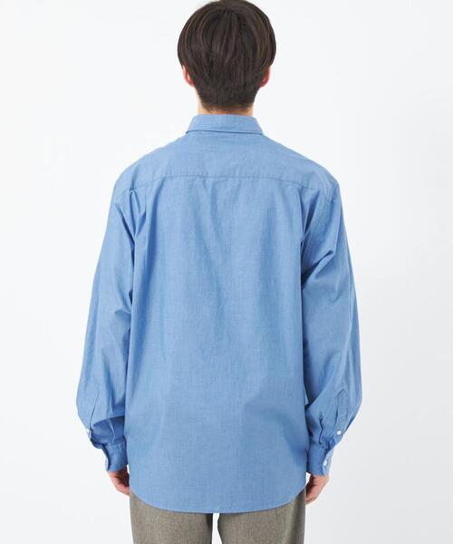 green label relaxing（グリーンレーベルリラクシング）の「コットンシルク ボイル ジャストルーズ シャツ（シャツ/ブラウス・メンズ・ベージュ/ロイヤルブルー/ネイビー/イエロー・L/M/S/XL）」の5枚目の写真