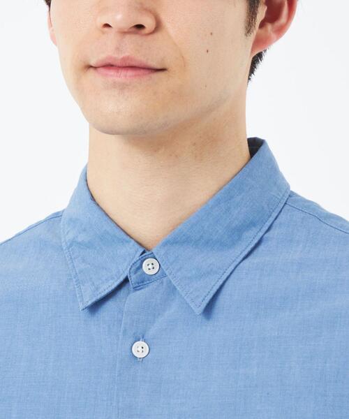 green label relaxing（グリーンレーベルリラクシング）の「コットンシルク ボイル ジャストルーズ シャツ（シャツ/ブラウス・メンズ・ベージュ/ロイヤルブルー/ネイビー/イエロー・L/M/S/XL）」の12枚目の写真