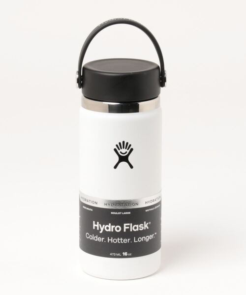 Hydro Flask 水筒 355ml ホワイト/ブラック Hydro Flask ハイドロフラスク スタンダードマウス 18oz(White