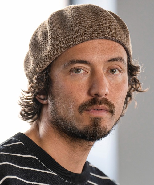 Magine(マージン)の「mko11032-LINEN THERMO BERET ベレー帽(ハンチング/ベレー帽・メンズ・ブラック/グレー/ネイビー/ブラウン・FREE)」の3枚目の写真