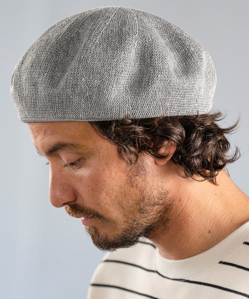 Magine(マージン)の「mko11032-LINEN THERMO BERET ベレー帽(ハンチング/ベレー帽・メンズ・ブラック/グレー/ネイビー/ブラウン・FREE)」の1枚目の写真