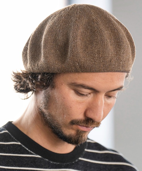 Magine(マージン)の「mko11032-LINEN THERMO BERET ベレー帽(ハンチング/ベレー帽・メンズ・ブラック/グレー/ネイビー/ブラウン・FREE)」の5枚目の写真