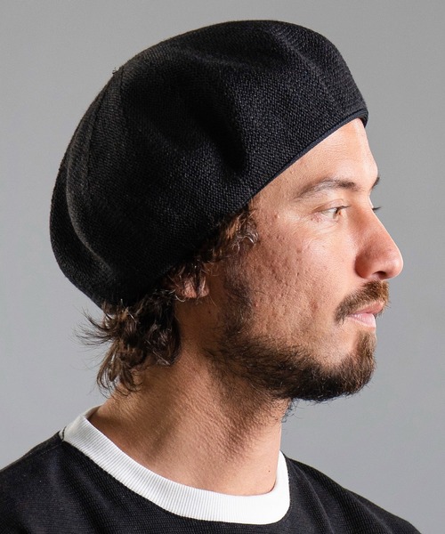 Magine(マージン)の「mko11032-LINEN THERMO BERET ベレー帽(ハンチング/ベレー帽・メンズ・ブラック/グレー/ネイビー/ブラウン・FREE)」の7枚目の写真
