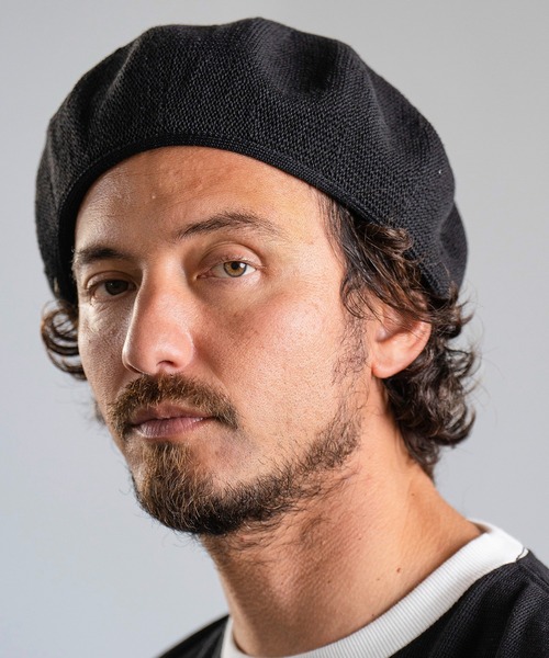 Magine(マージン)の「mko11032-LINEN THERMO BERET ベレー帽(ハンチング/ベレー帽・メンズ・ブラック/グレー/ネイビー/ブラウン・FREE)」の8枚目の写真