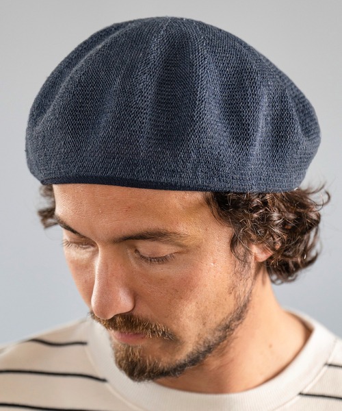 Magine(マージン)の「mko11032-LINEN THERMO BERET ベレー帽(ハンチング/ベレー帽・メンズ・ブラック/グレー/ネイビー/ブラウン・FREE)」の11枚目の写真