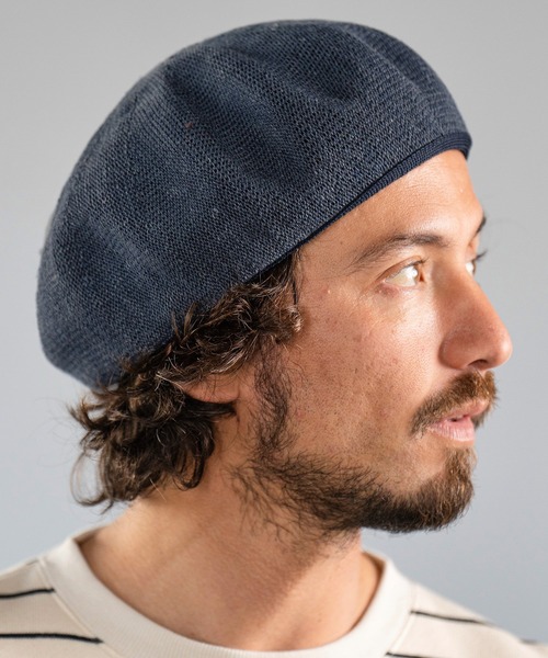 Magine(マージン)の「mko11032-LINEN THERMO BERET ベレー帽(ハンチング/ベレー帽・メンズ・ブラック/グレー/ネイビー/ブラウン・FREE)」の12枚目の写真