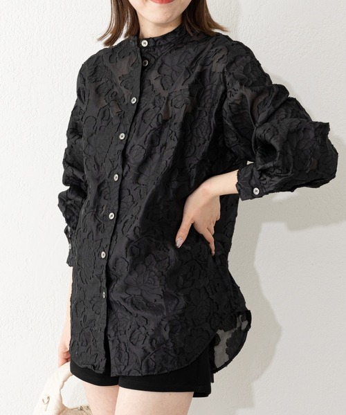 美品❣交渉可❣ohga❣完売❣ジャガード　ブラウス niana セットアップ ジャガードブラウスIラインスカートセレモニー