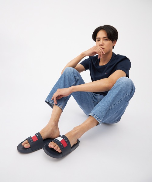 tommy jeans(トミー ジーンズ)の「【オンライン限定】プールスライドサンダル(サンダル・メンズ・イエロー/グリーン/ブラック/ネイビー/ネイビー系1・26cm/26.5cm/27.5cm/25cm)」の11枚目の写真