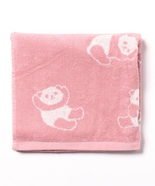 Port（ポート）の「【 Port / ポート 】 パンダ デザイン ジャガード バスタオル（タオル・レディース・ピンク/ブラック/ホワイト/ベージュ・FREE）」の6枚目の写真
