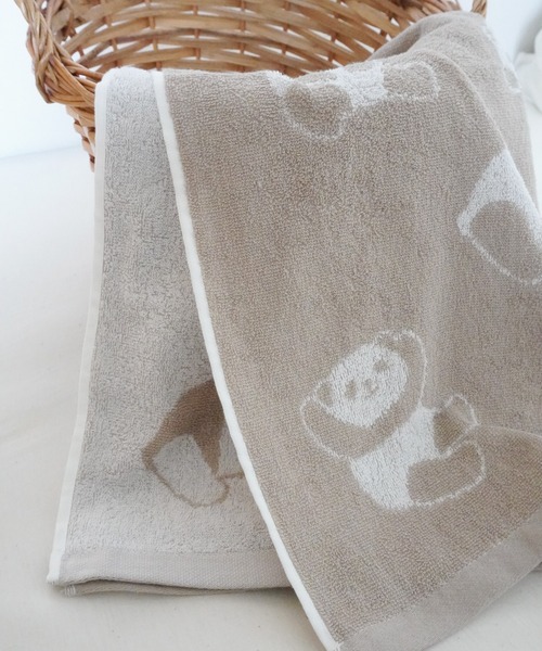 Port（ポート）の「【 Port / ポート 】 パンダ デザイン ジャガード バスタオル（タオル・レディース・ピンク/ブラック/ホワイト/ベージュ・FREE）」の15枚目の写真