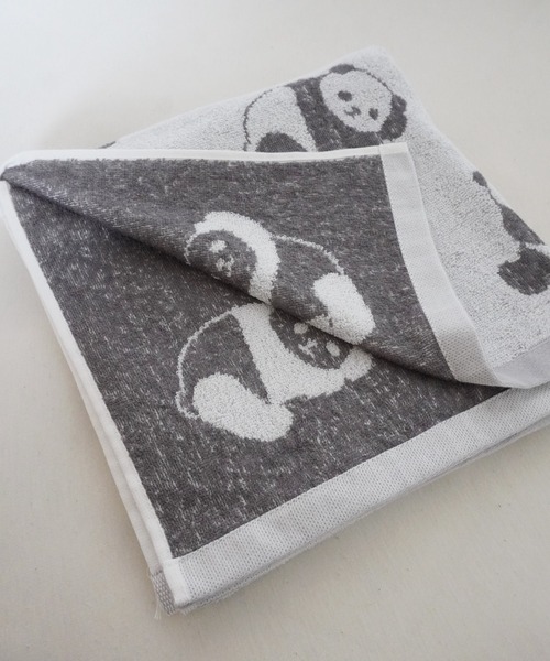 Port（ポート）の「【 Port / ポート 】 パンダ デザイン ジャガード バスタオル（タオル・レディース・ピンク/ブラック/ホワイト/ベージュ・FREE）」の12枚目の写真