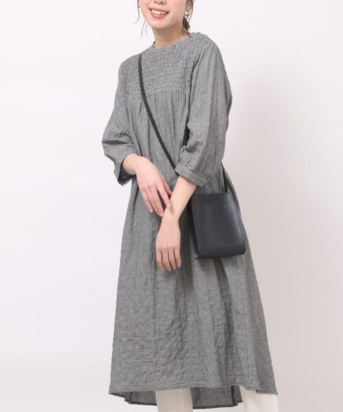 jpress ワンピース　ひざ丈ワンピース　シルク　絹　フリル袖 J.PRESS - jpress ワンピース ひざ丈ワンピース シルク 絹