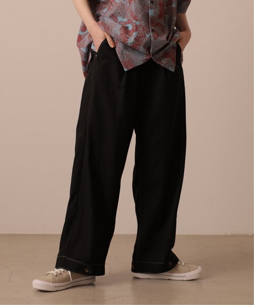 DOUBLE NAME（ダブルネーム）の「麻混裾ボタンワイドパンツ（その他