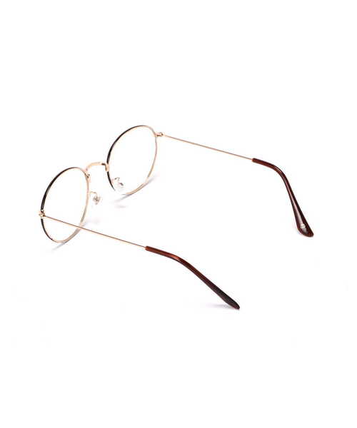 N.(N. Natural Beauty Basic)(エヌエヌナチュラルビューティーベーシック)の「スリムフレームメガネ(サングラス・レディース・ゴールド/ブラウン・フリ-)」の5枚目の写真