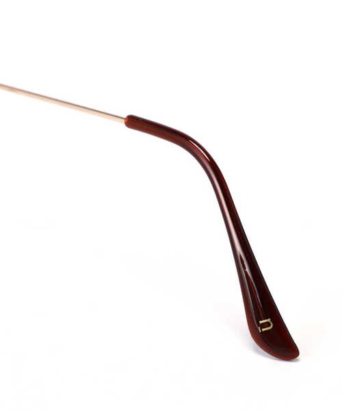 N.(N. Natural Beauty Basic)(エヌエヌナチュラルビューティーベーシック)の「スリムフレームメガネ(サングラス・レディース・ゴールド/ブラウン・フリ-)」の8枚目の写真