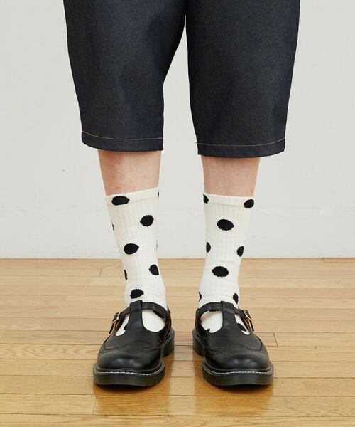FRAPBOIS（フラボア）の「ドットソックス（ソックス/靴下・レディース・ホワイト/ブラック/グリーン・FREE）」の6枚目の写真