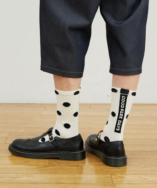 FRAPBOIS（フラボア）の「ドットソックス（ソックス/靴下・レディース・ホワイト/ブラック/グリーン・FREE）」の7枚目の写真