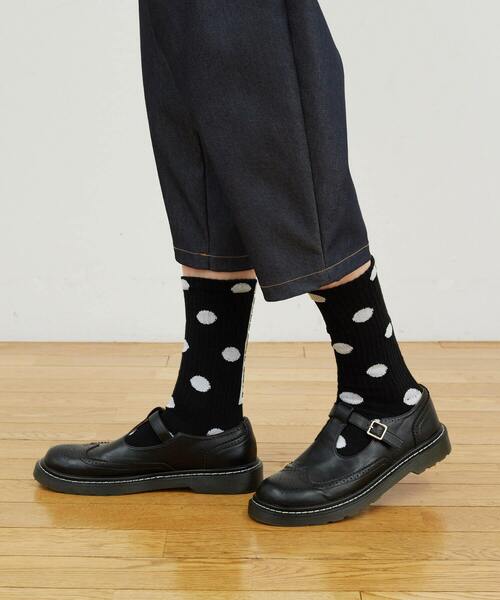 FRAPBOIS（フラボア）の「ドットソックス（ソックス/靴下・レディース・ホワイト/ブラック/グリーン・FREE）」の9枚目の写真