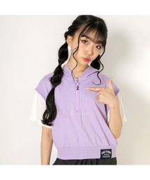 ZIDDY/ハーフジップドッキングTシャツ(130~160cm)