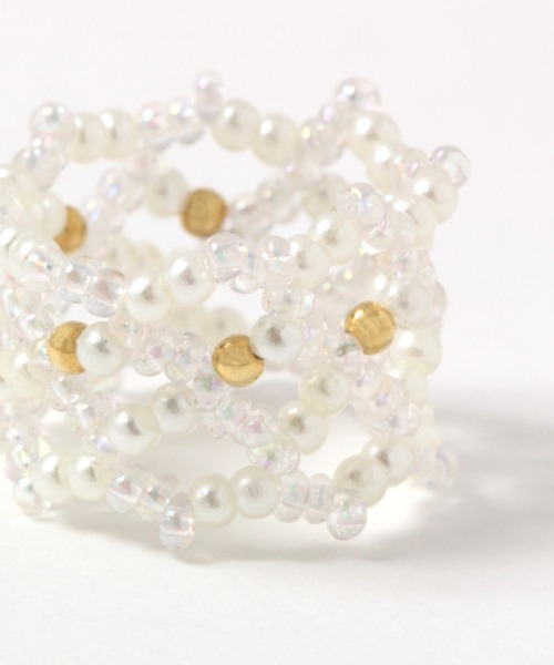 studio CLIP（スタディオクリップ）の「ワイドビーズゴムリング（ブレスレット・レディース・その他1・FREE）」の3枚目の写真