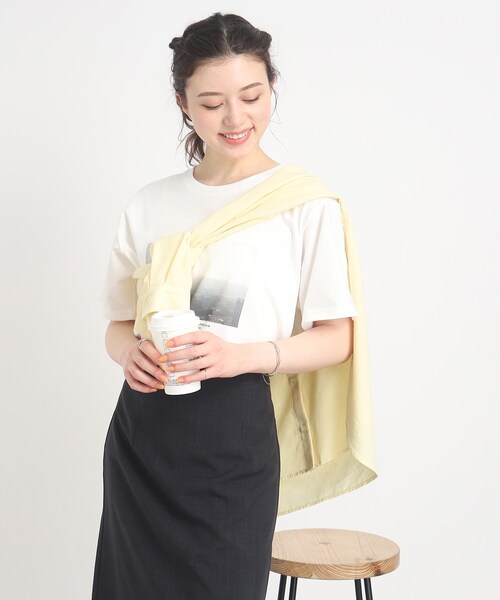 Cutie Blonde（キューティーブロンド）の「◆【接触冷感】シューアイス　プリントTシャツ（Tシャツ/カットソー・レディース・ホワイト系その他2/ホワイト系その他/ピンク系5/チャコール/ベージュ系その他3/パープル系5・01/02/03）」の3枚目の写真