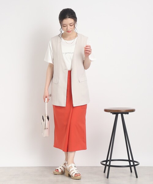 Cutie Blonde（キューティーブロンド）の「◆【接触冷感】シューアイス　プリントTシャツ（Tシャツ/カットソー・レディース・ホワイト系その他2/ホワイト系その他/ピンク系5/チャコール/ベージュ系その他3/パープル系5・01/02/03）」の7枚目の写真