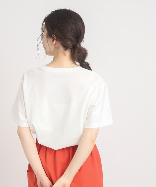 Cutie Blonde（キューティーブロンド）の「◆【接触冷感】シューアイス　プリントTシャツ（Tシャツ/カットソー・レディース・ホワイト系その他2/ホワイト系その他/ピンク系5/チャコール/ベージュ系その他3/パープル系5・01/02/03）」の11枚目の写真