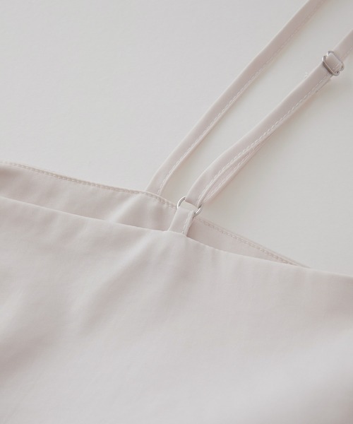 BONLECILL（ボンルシール）の「フレアギャザーキャミソール／ビスチェ（キャミソール・レディース・アイボリー/ブラック/グレー・FREE）」の7枚目の写真