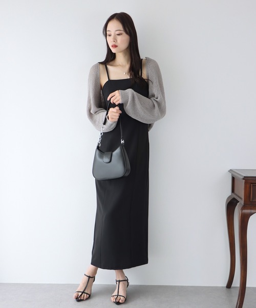 BLUEEAST（ブルーイースト）の「Iラインホルターキャミワンピース（ワンピース・レディース・ブラック/ブルー/アイボリー/ブラウン・MEDIUM）」の10枚目の写真