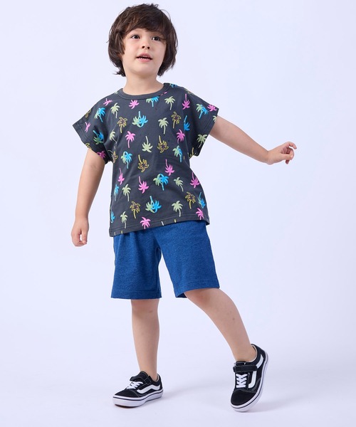 DILASH(ディラッシュ)の「デニム天竺パンツ(4.5分丈)(デニムパンツ・キッズ・ブルー/サックスブルー・100/110/120/130/140/90/80)」の2枚目の写真