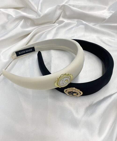 casita(RETRO GIRL)（カシータ）の「モチーフカチューシャ（カチューシャ・レディース・オフホワイト/ブラック・ONE SIZE）」の4枚目の写真