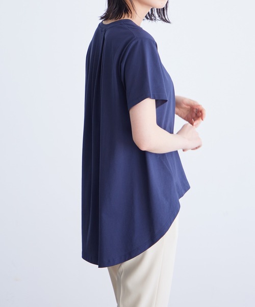 for/c(フォーシー)の「USAコットンクールバックフレアTシャツ【サスティナブル】(Tシャツ/カットソー・レディース・ライトグリーン/ネイビー/ホワイト・M/L/LL)」の8枚目の写真