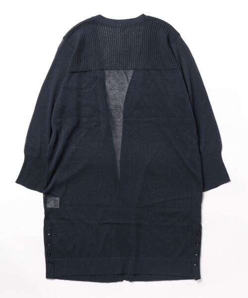 Q（キュー）の「UVサイドボタンロングカーデ（カーディガン/ボレロ・レディース・オレンジ/ネイビー/ライトグレー・MEDIUM）」の7枚目の写真