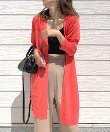 Q | UVサイドボタンロングカーデ(カーディガン/ボレロ)