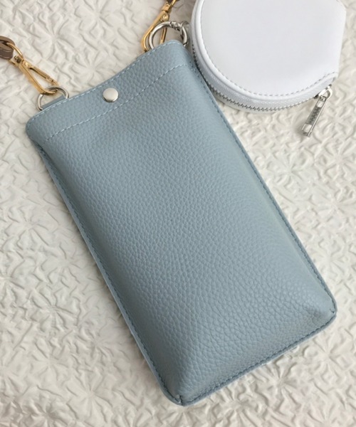 WEGO(ウィゴー)の「WEGO/PUスマホポーチ(スマホグッズ・レディース・ブルー系その他/ライトベージュ/ブラック・FREE)」の3枚目の写真