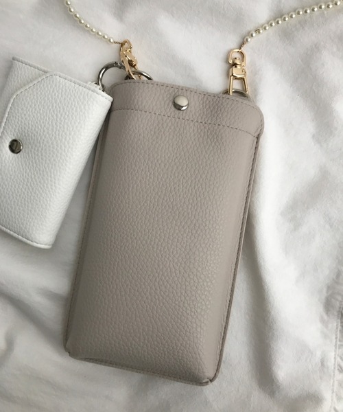 WEGO(ウィゴー)の「WEGO/PUスマホポーチ(スマホグッズ・レディース・ブルー系その他/ライトベージュ/ブラック・FREE)」の10枚目の写真