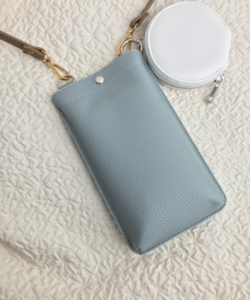 WEGO(ウィゴー)の「WEGO/PUスマホポーチ(スマホグッズ・レディース・ブルー系その他/ライトベージュ/ブラック・FREE)」の11枚目の写真
