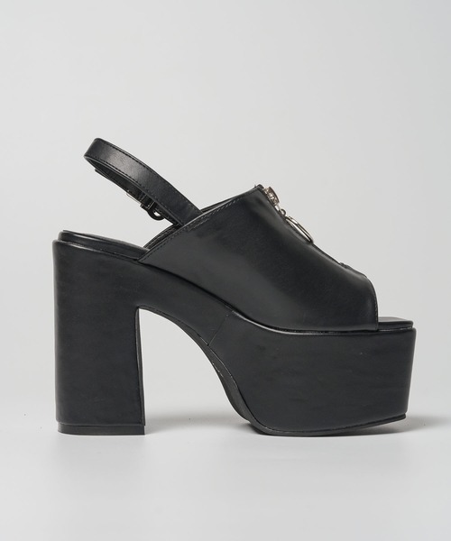 Newlyme(ニューリーミー)の「厚底ジップデザインサンダル(サンダル・レディース・ブラック/ブラウン/ホワイト・LARGE/X-LARGE/MEDIUM/SMALL)」の15枚目の写真