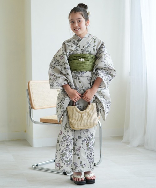 utatane 浴衣 4点セット 浴衣小物セット utatane（ウタタネ）の「選べる浴衣4点セット 片袖＆衿コットン