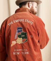 schott | Schott/ショット/LEATHER COMBI SOUVENIR JACKET N.Y. MAP/レザーコンビ スーベニアジャケット ニューヨークマップ(ブルゾン)