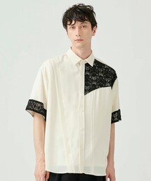 カーブレースブロッキングシャツSS