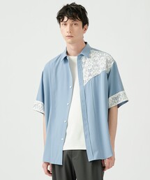 カーブレースブロッキングシャツSS