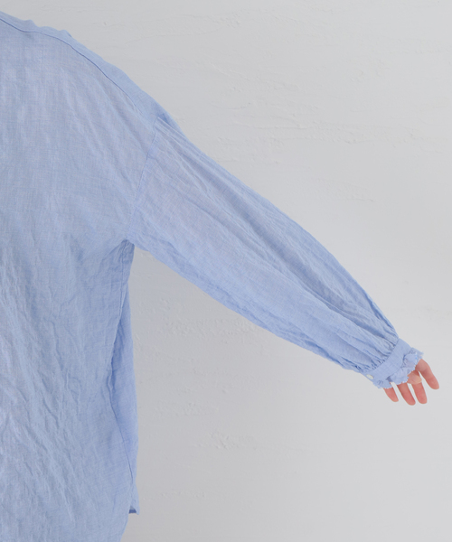 未使用タグ付き ジャーナルスタンダードラックス JSL シャーリングブラウス 青 未使用タグ付き ジャーナルスタンダードラックス JSL シャーリング