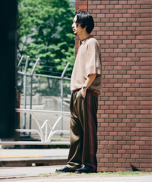 JOURNAL STANDARD（ジャーナルスタンダード）の「《追加》ヴィンテージパターン ジャカードハーフジップショートスリーブ（ポロシャツ・メンズ・ブラック/ベージュ/ネイビー・MEDIUM/LARGE）」の15枚目の写真